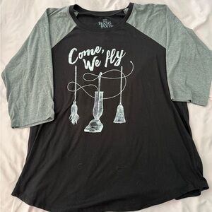 Disney Hocus Pocus themed T-shirt with 3/4 length sleeves